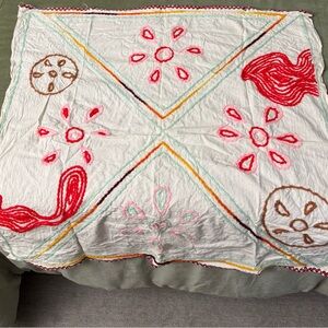 Handmade Colorful Embroidered Textile table cover cloth